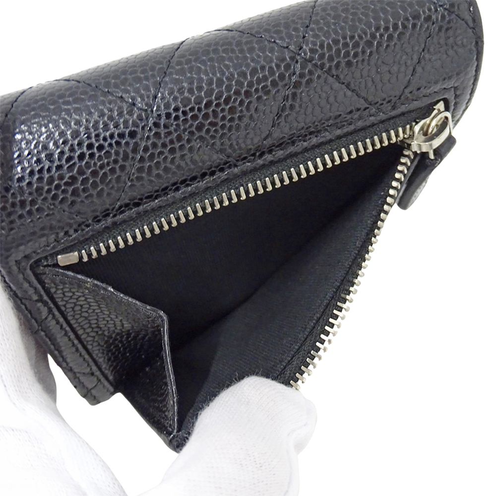 CHANEL Authentic Black Caviar Leather Wallet - Picture 8 of 15